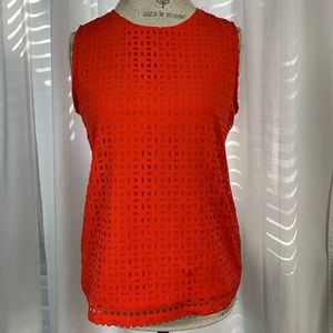 Red, sleeveless blouse, like new